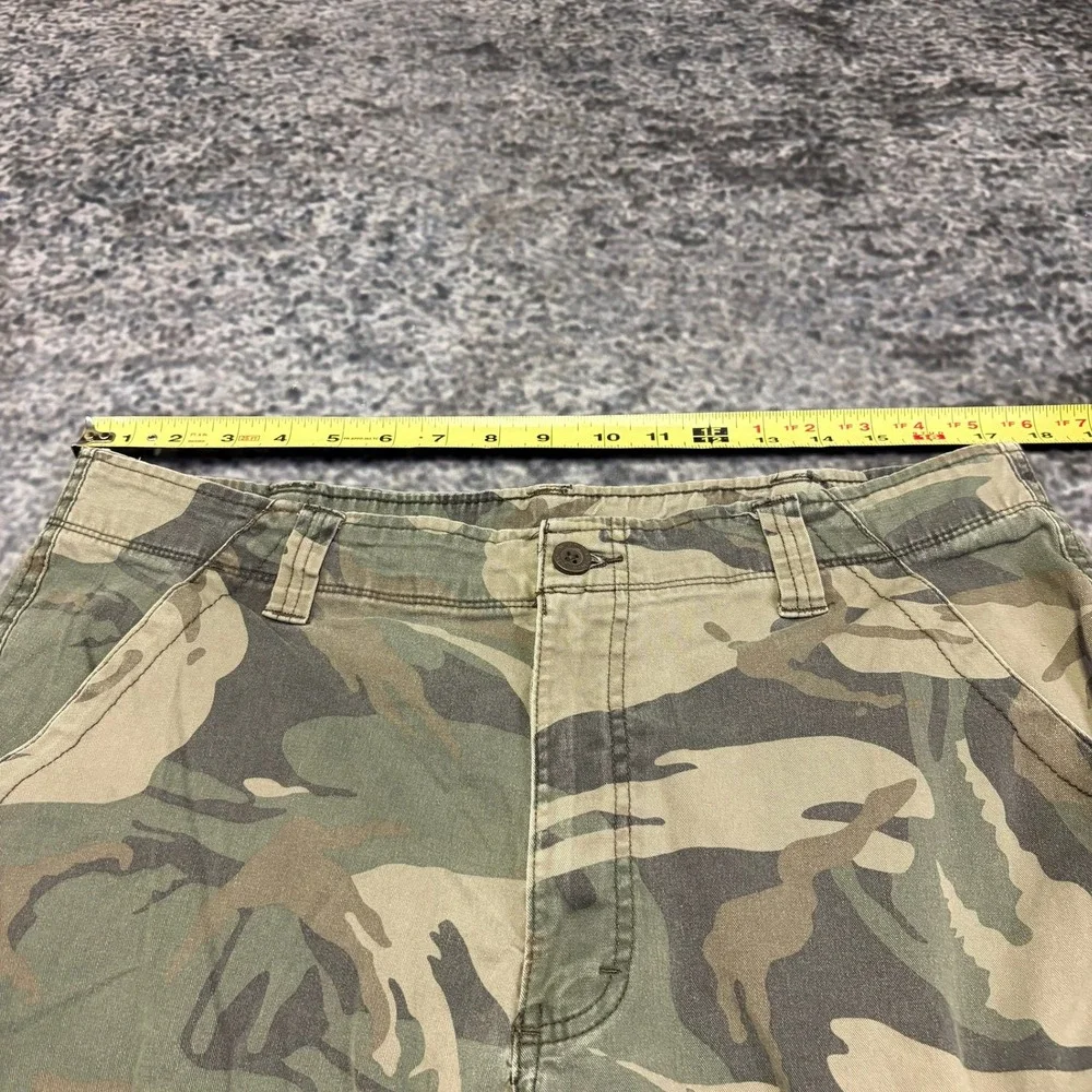 Wrangler Cargo Shorts Mens 34 Green‎ Brown Camo Mens 34 Camouflage Skater Y2K